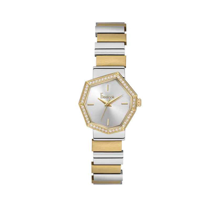Freelook Lumiere Women Stainless Steel Silver and Gold Watch FL1104925