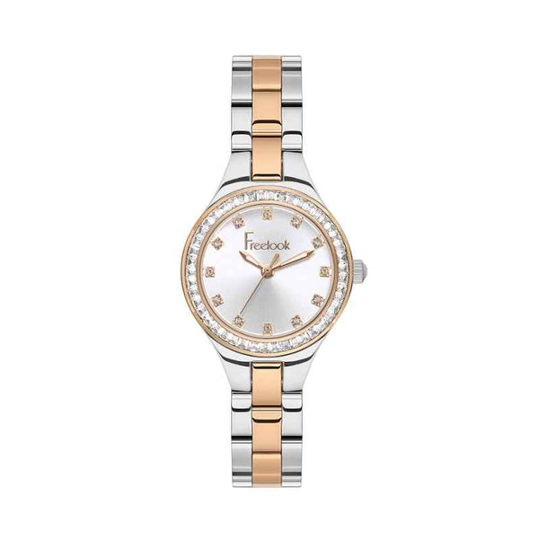 Freelook Lumiere Women Stainless Steel Silver and Rose Gold Watch FL1104936
