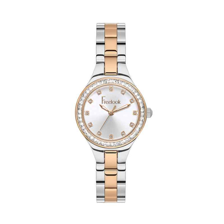 Freelook Lumiere Women Stainless Steel Silver and Rose Gold Watch FL1104936