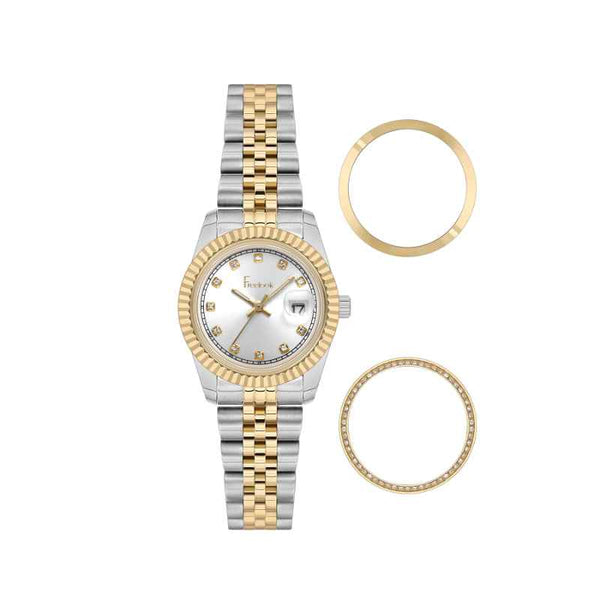 Freelook Jolie Women Stainless Steel Silver and Gold Watch FL4100144