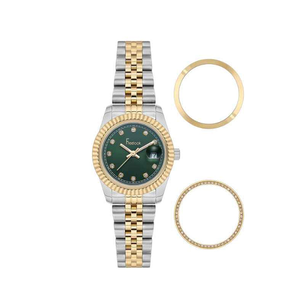 Freelook Jolie Women Stainless Steel Silver and Gold Watch FL4100145