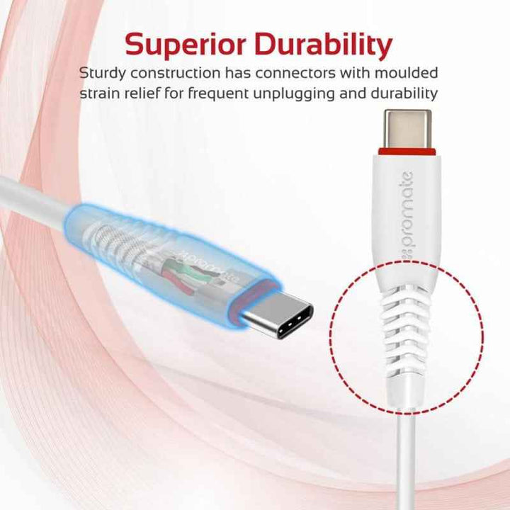 Promate Flexlink-Trio 3in1 USB Cable White FLEXLINK-TRIO