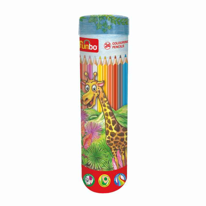 Funbo 24 Color Pencil Cylinder Dsp Box FO-CLPT-24