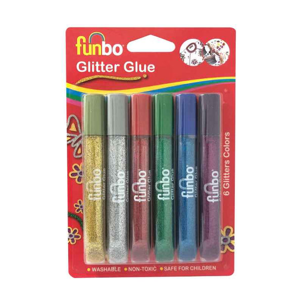 Funbo Glitter Glue Metallic Bls 12.5g Set of 6 Colors