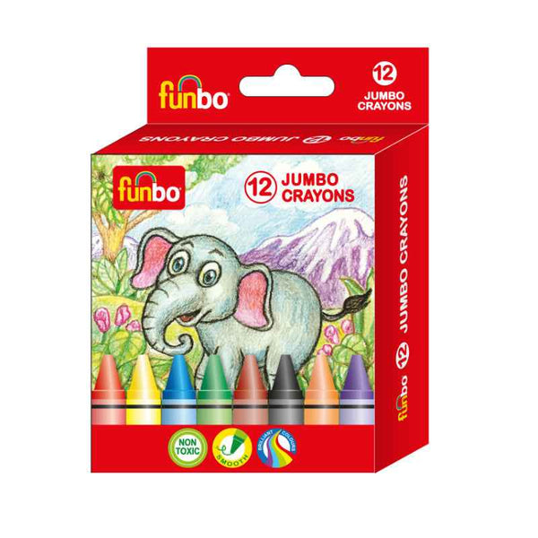 Funbo Jumbo Crayons Pack of 12 Colors