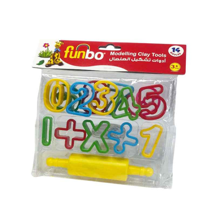 Funbo Modelling Clay Tools 14 Numeric Letter with Roller FO-MC-MOULDS-14