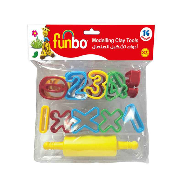 Funbo Modelling Clay Tools 14 Numeric Letter with Roller FO-MC-MOULDS-14