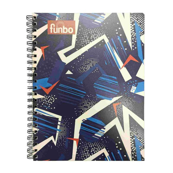 Funbo NB-1 Sub A4 Notebook 80 Sheets PP 70G - Abstract Blue FO-NB-4490