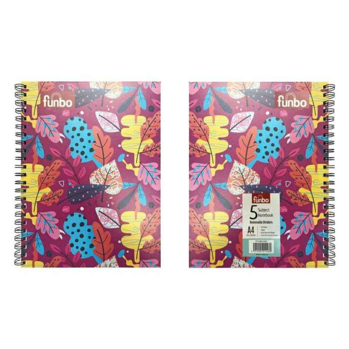 Funbo NB-1 Sub A4 Notebook 80 Sheets PP 70G - Floraleaf FO-NB-4520