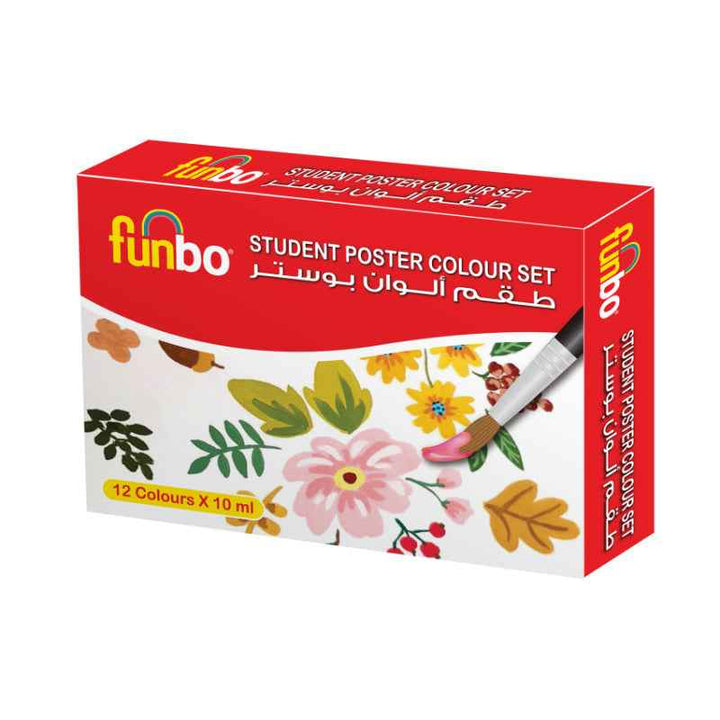 Funbo Poster Color Set of 12 Colors, 10ml Tubes FO-POSTER-1210