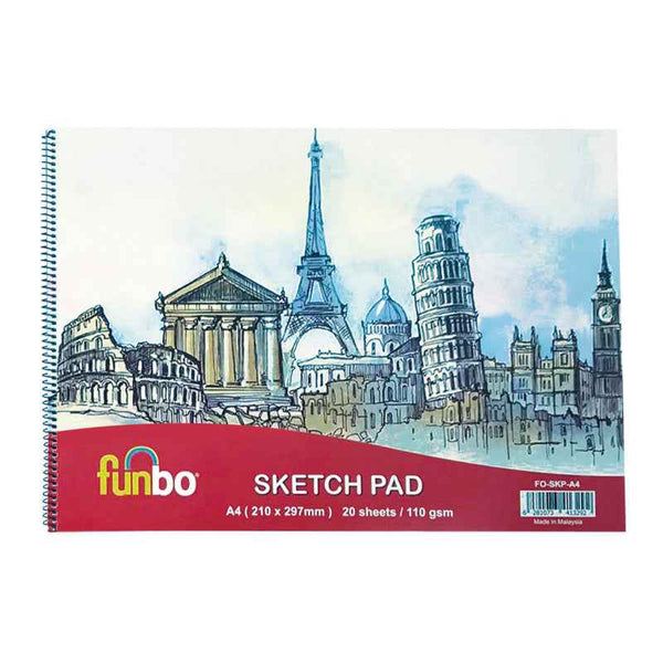 Funbo Sketch Pad A4 110 GSM, 20 sheets