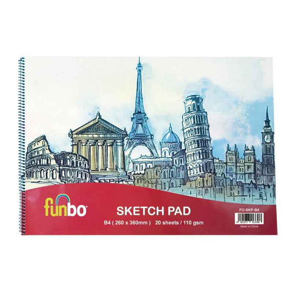 Funbo Sketch Pad B4 110 GSM, 20 sheets