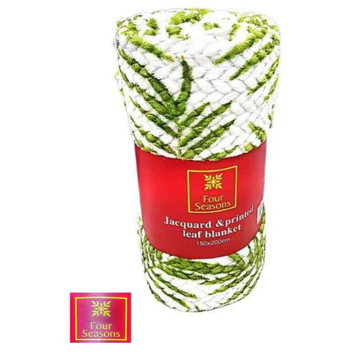 Four Seasons Jacquard Blanket 260gsm 150x200cm Printed Green FSE.28307
