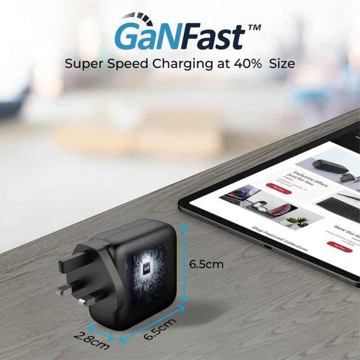 Promate GaNPort-90PD Charging Adapter 90W Power Delivery GANPORT-90PD