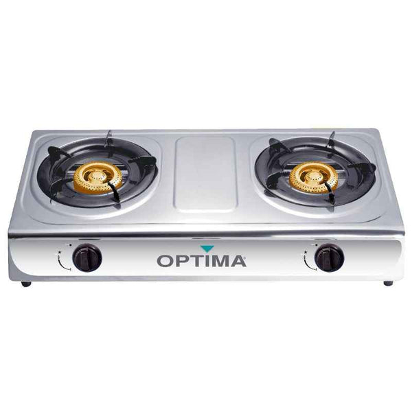 Optima 2 Burner Stainless Steel Gas Stove GB220E