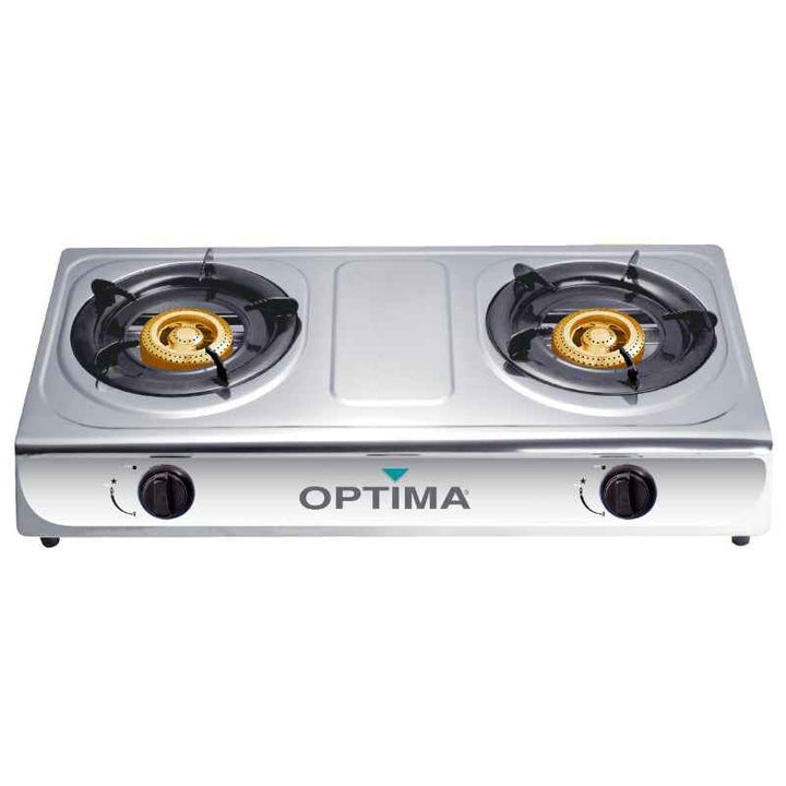 Optima 2 Burner Stainless Steel Gas Stove GB220E