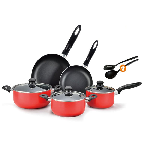 Masterkraft Cookware Set Non Stick Red 10 pcs GCG.CW40422