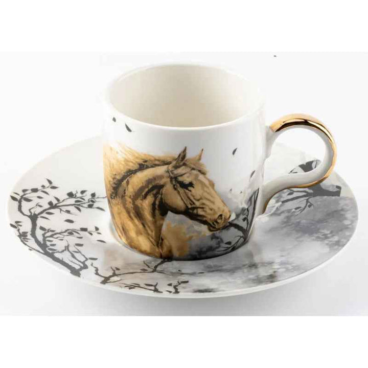 Otantik Tea Set 12 pcs from Samra Porcelain Gold 200 cc GY1521
