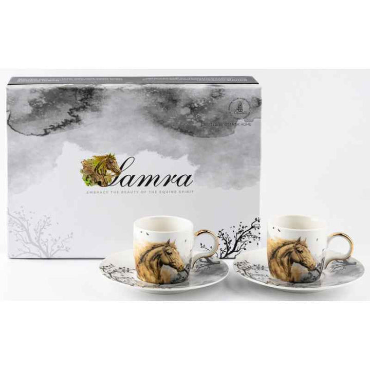 Otantik Tea Set 12 pcs from Samra Porcelain Gold 200 cc GY1521
