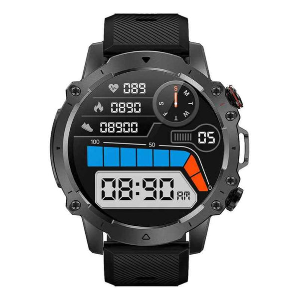Helix Men Black Silicone Smart Watch H90-LTR