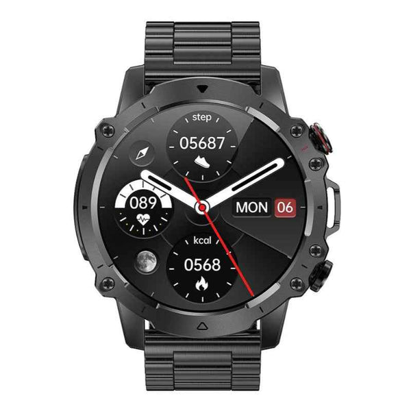 Helix Men Black Stainless Steel Smart Watch H90-STL