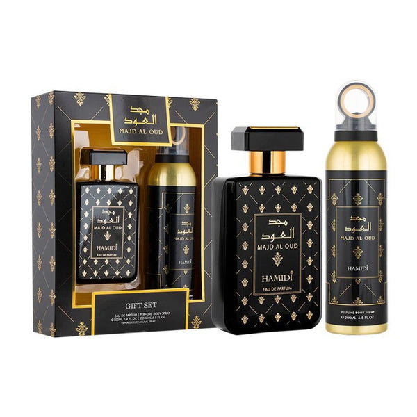 Hamidi Majd Al Oud 100 ml EDP Perfume and 200 ml Deo 2pcs Gift Set