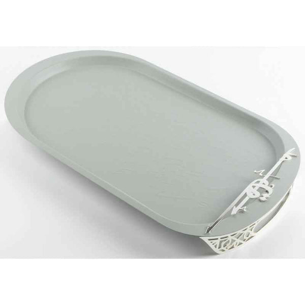 Otantik Iron Serving Tray From Liqaa Grey 53 x 31 cm HJ1178