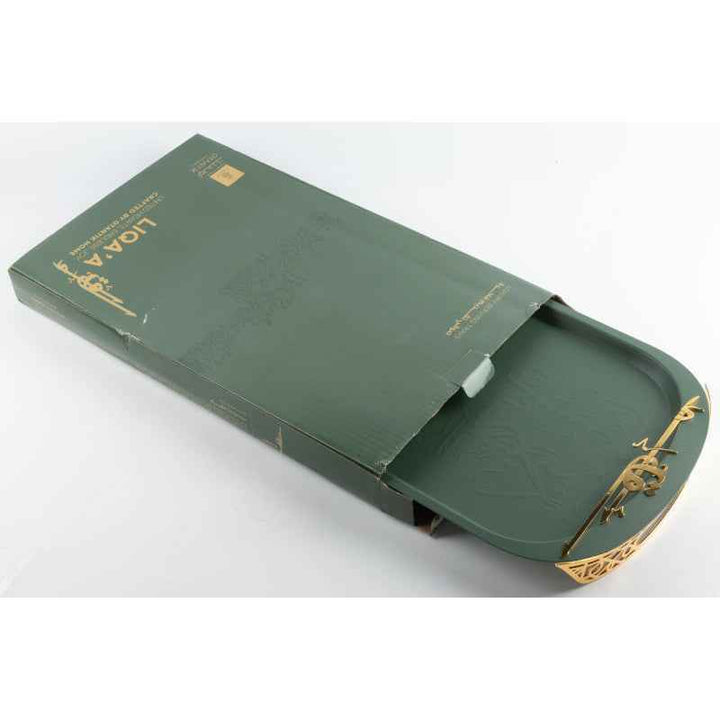 Otantik Iron Serving Tray From Liqaa Olive Green 53 x 31 cm HJ1179