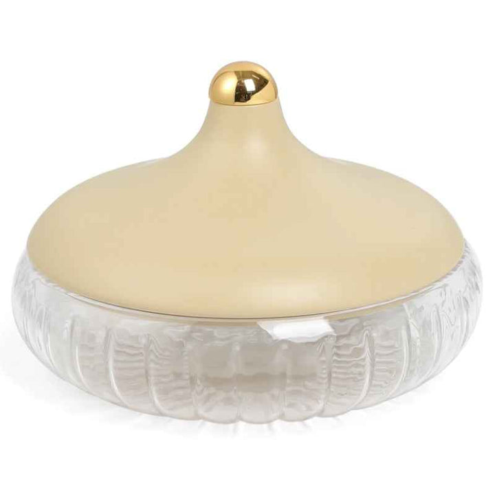 Otantik Medium Glass Date Bowl from Jiwar Ivory 24 cm HJ1311