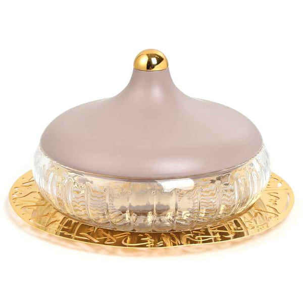 Otantik Medium Glass Date Bowl from Jiwar Purple 24 cm HJ1314