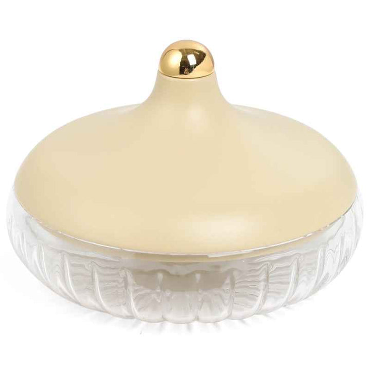 Otantik Large Glass Date Bowl from Jiwar Ivory 29.5 cm HJ1318