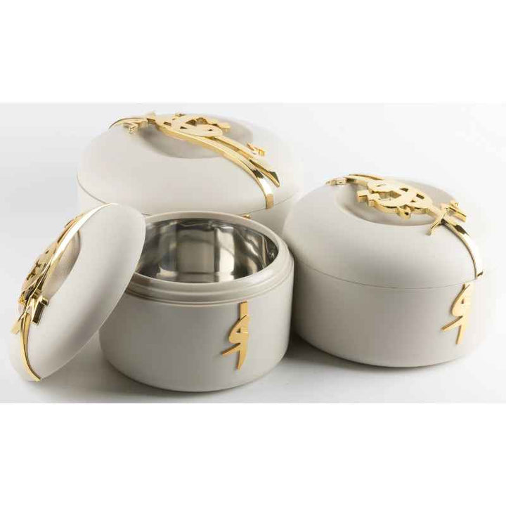 Otantik Hotpot Set from Liqaa Beige 2, 3 and 4 liter HJ1374