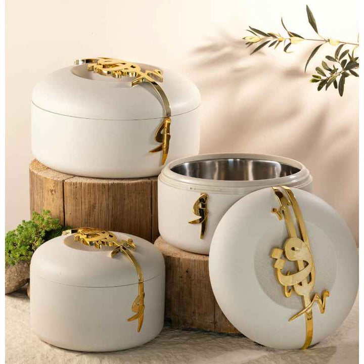 Otantik Hotpot Set from Liqaa Beige 2, 3 and 4 liter HJ1374