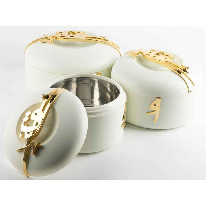 Otantik Hotpot Set from Liqaa White 2, 3 and 4 liter HJ1375