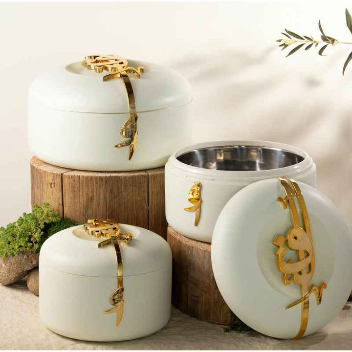 Otantik Hotpot Set from Liqaa White 2, 3 and 4 liter HJ1375