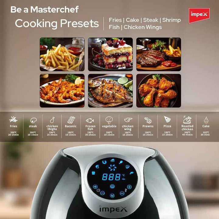 Impex Air Fryer 1800W 10 Litre Black IMAF4310