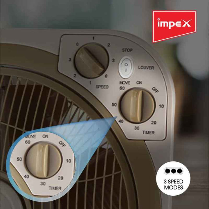 Impex 12 Inch Electronic Box Fan 50W BF 7512
