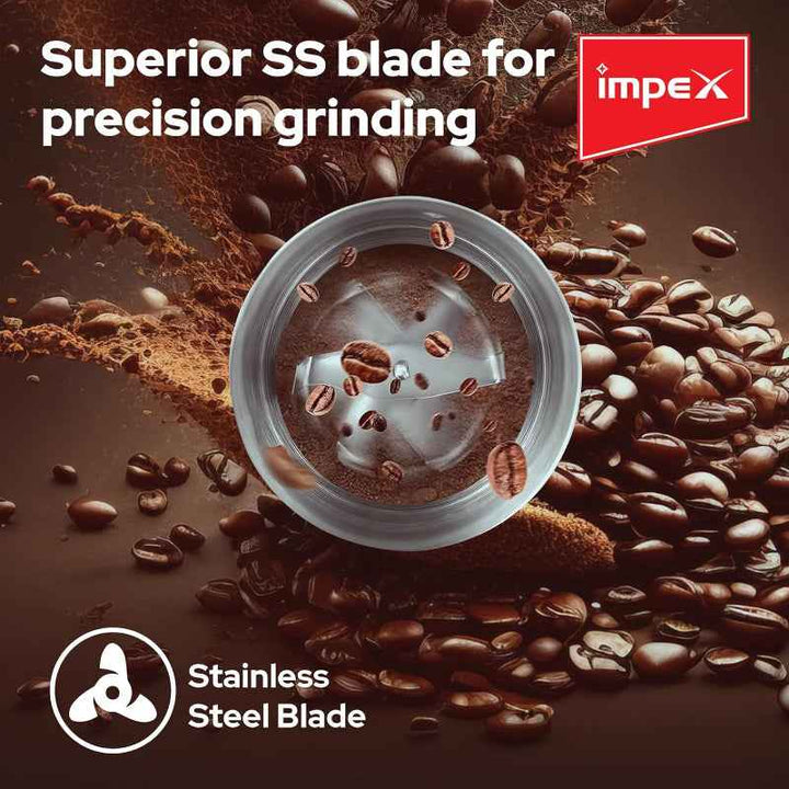 Impex Coffee Grinder 200W Brown IMCG3401