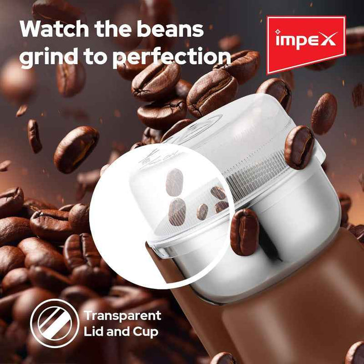 Impex Coffee Grinder 200W Brown IMCG3401