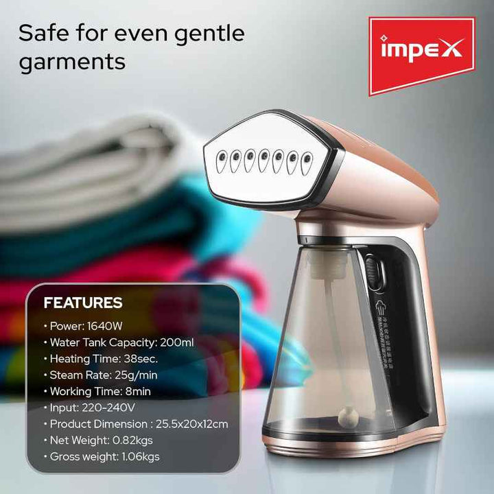Impex Portable Garment Steamer 1640W 200 ml IMGSM6014