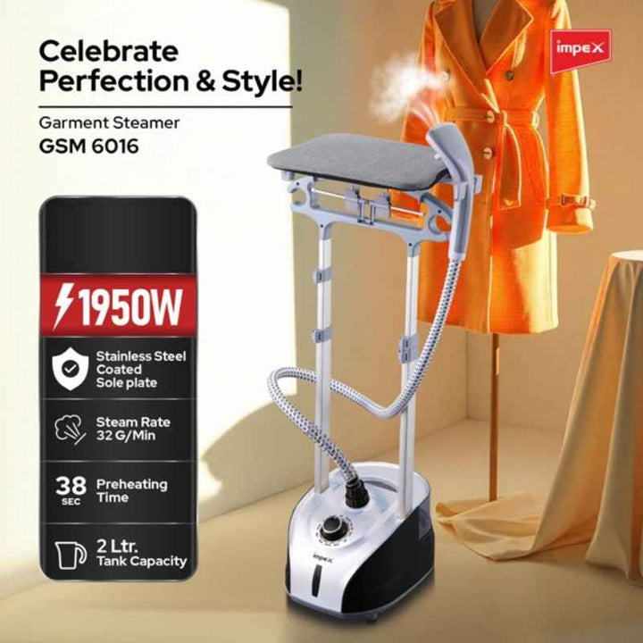 Impex Garment Steamer 2 Liter 1950W IMGSM6016