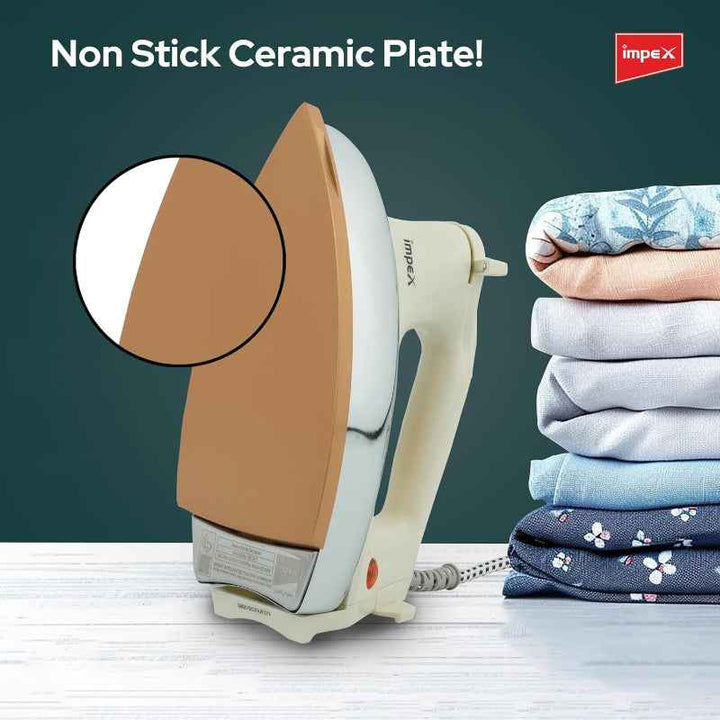 Impex Heavy Duty Dry Iron 1200W White IMIB211
