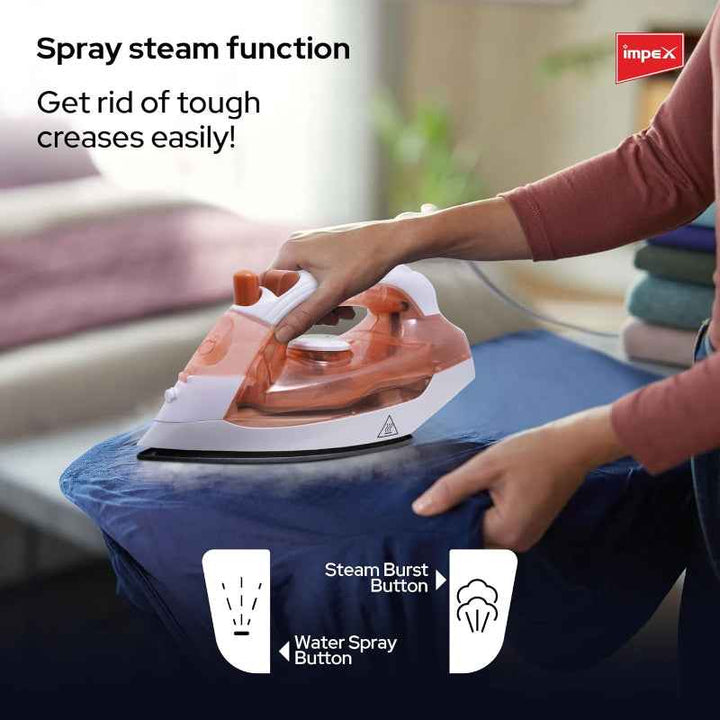 Impex Electric Steam Iron Ceramic 1300W Brown IMIBS401