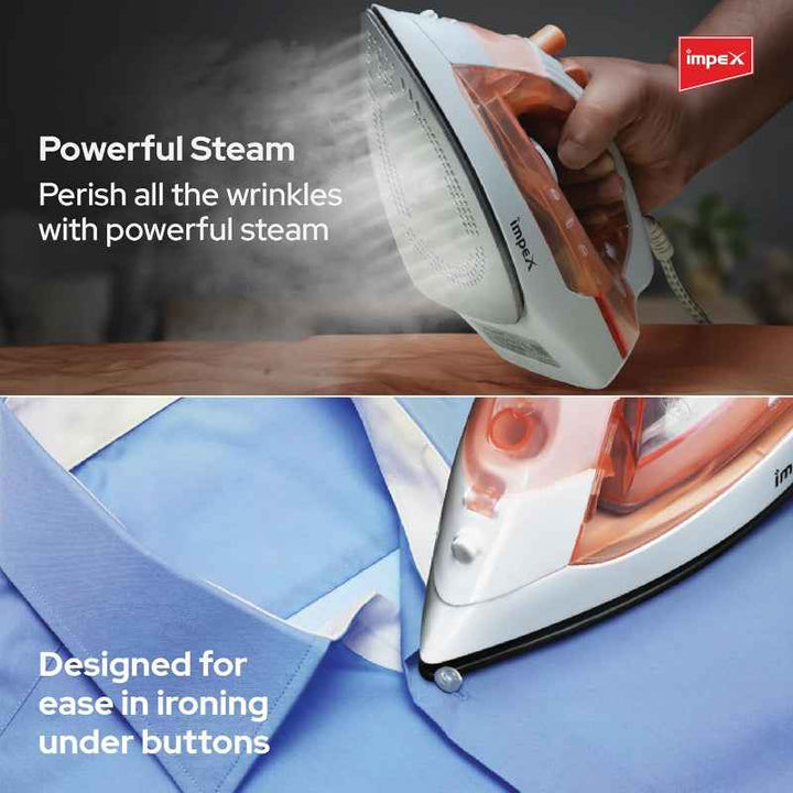 Impex Electric Steam Iron Ceramic 1300W Brown IMIBS401