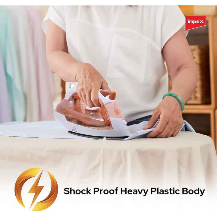 Impex Electric Steam Iron Ceramic 1300W Brown IMIBS401