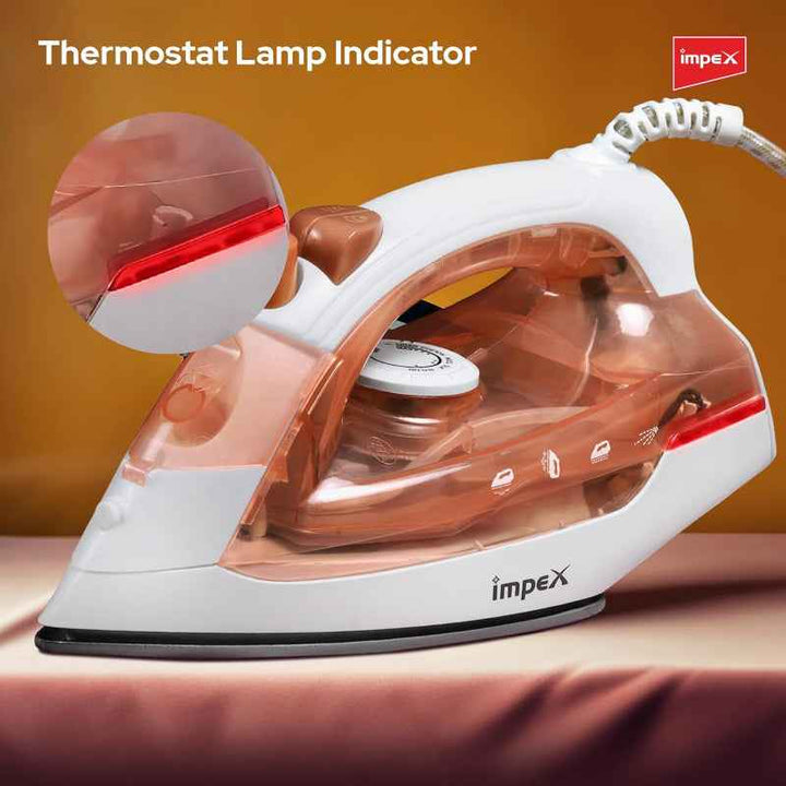 Impex Electric Steam Iron Ceramic 1300W Brown IMIBS401