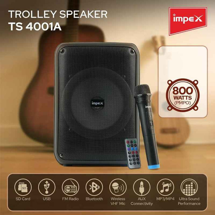 Impex Trolly Speaker Bluetooth 1800mAh 800W IMTS4001A