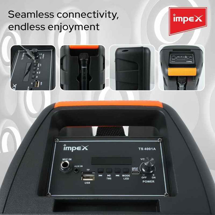 Impex Trolly Speaker Bluetooth 1800mAh 800W IMTS4001A
