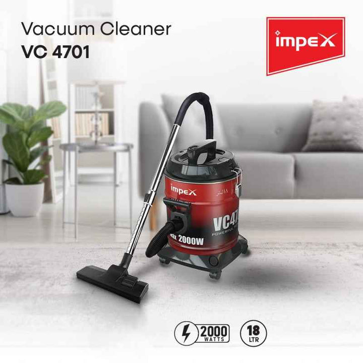 Impex Vacuum Cleaner 18 Liter 2000W Red IMVC4701