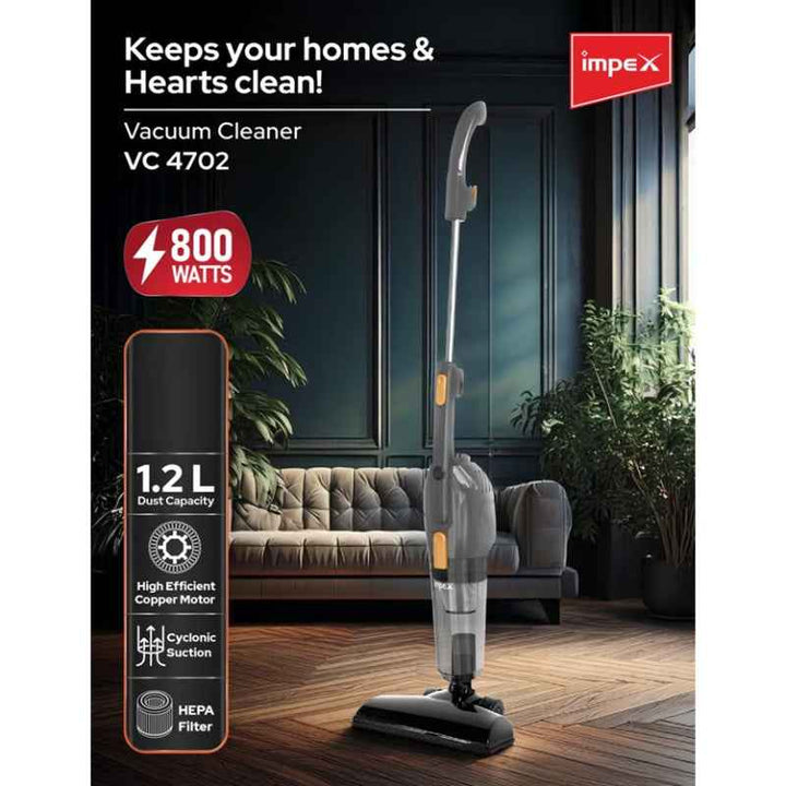 Impex Stick Vacuum Cleaner 1.2 Liter 800W IMVC4702